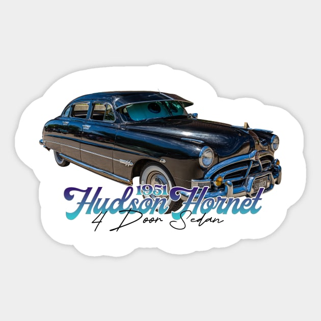 1951 Hudson Hornet 4 Door Sedan Sticker by Gestalt Imagery